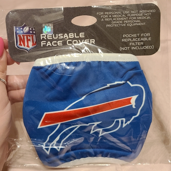 Buffalo Bills logo NFL reusable face mask NWT